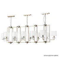 Люстра подвесная NICOLAS SP12 L1600 GOLD/WHITE Crystal Lux белая прозрачная на 12 ламп, основание золотое в стиле современный Люстра подвесная NICOLAS SP12 L1600 GOLD/WHITE Crystal Lux белая прозрачная на 12 ламп, основание золотое в стиле современный